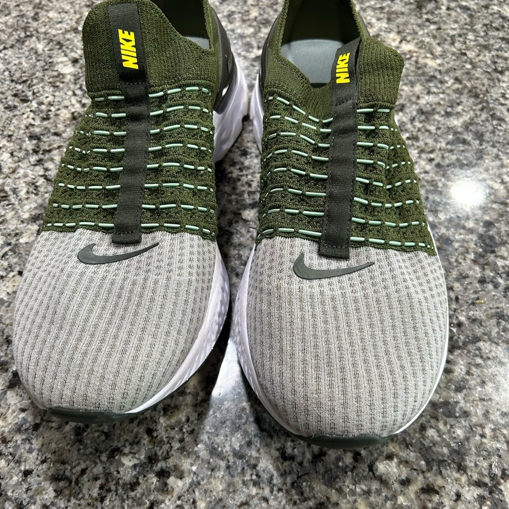Nike Green and Gray Slip-On Sneakers